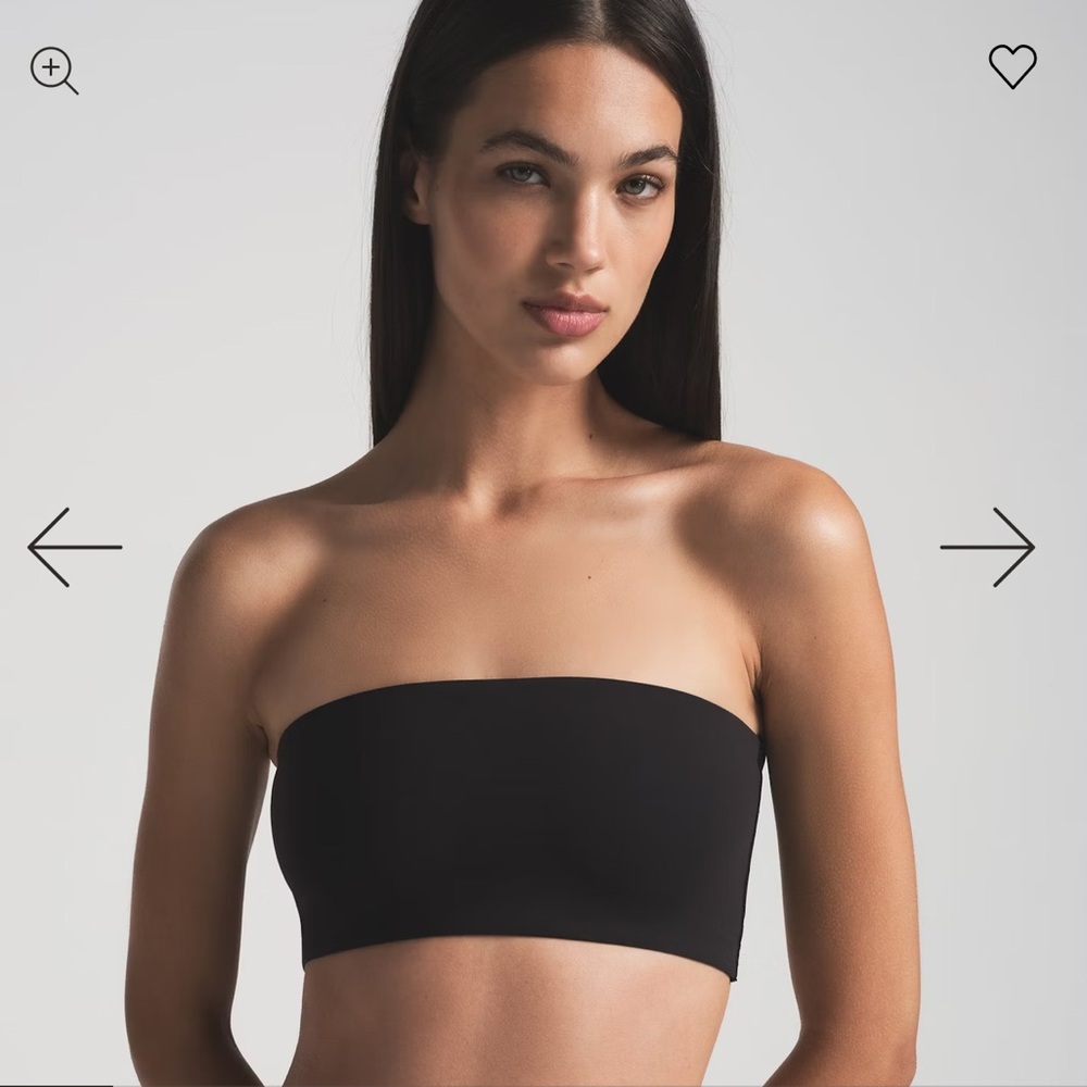 SKIMS Black Bandeau Top